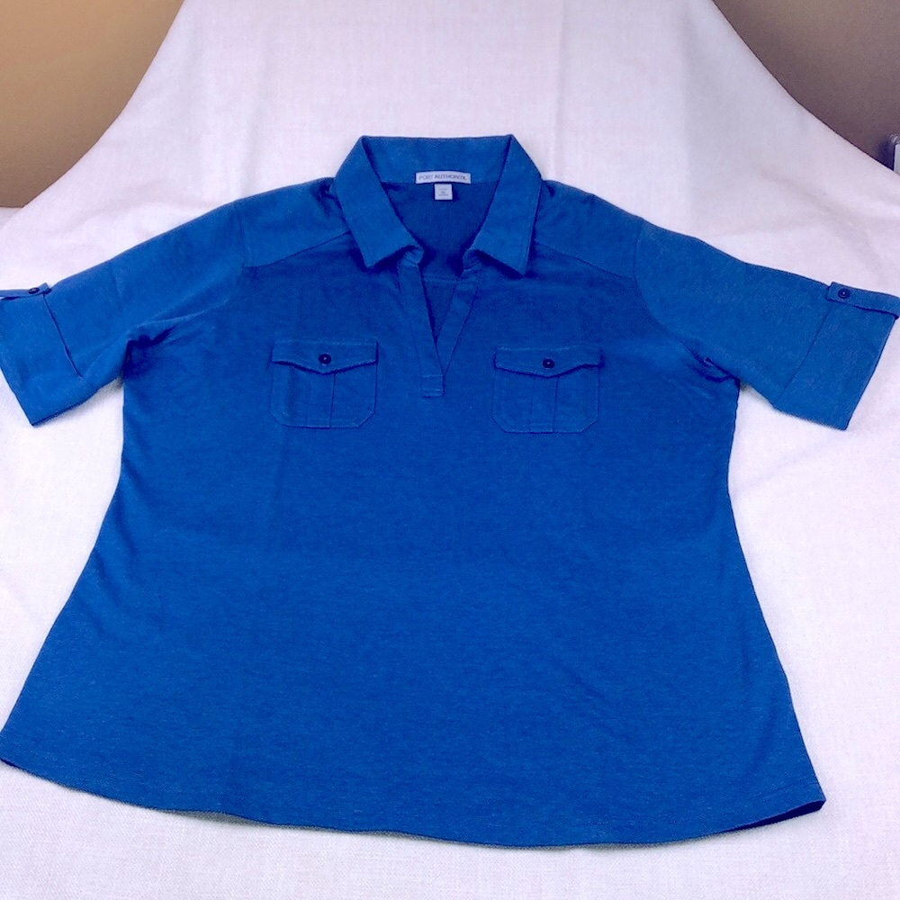 COPY - NWOT Port Authority XL Top Royal Blue short sleeve